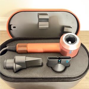 Dyson Supersonic Nural Style Hair Dryer - Coral/Orange - all attachments